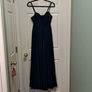 LuLu's navy formal spaghetti strap  dress Sz S